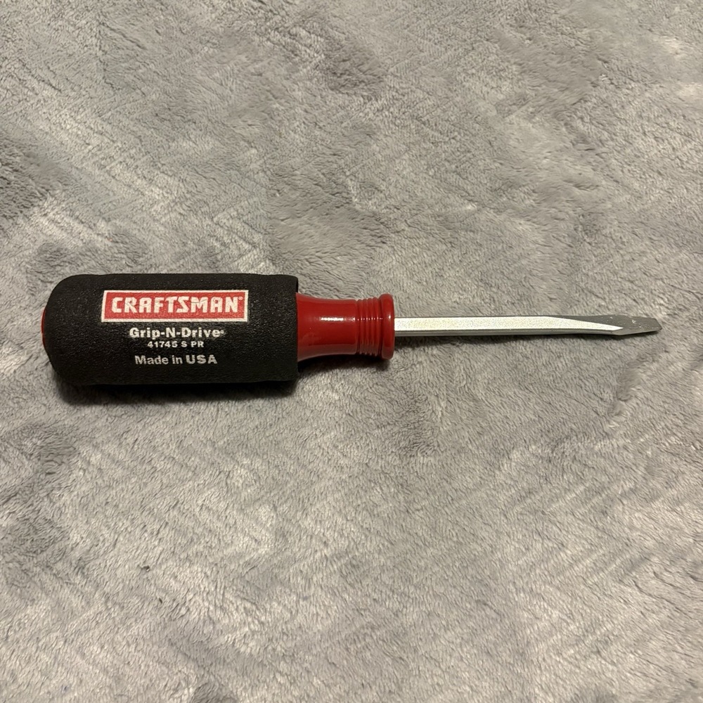 Craftsman Grip N Drive Flat Head Screwdriver Cushion Grip Foam Handle USA